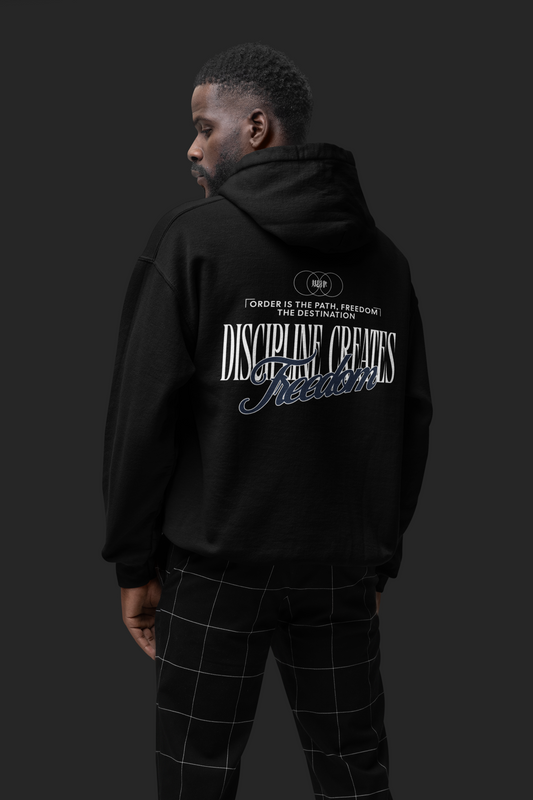 Discipline Creates Freedom Oversized Zipper Hoodie