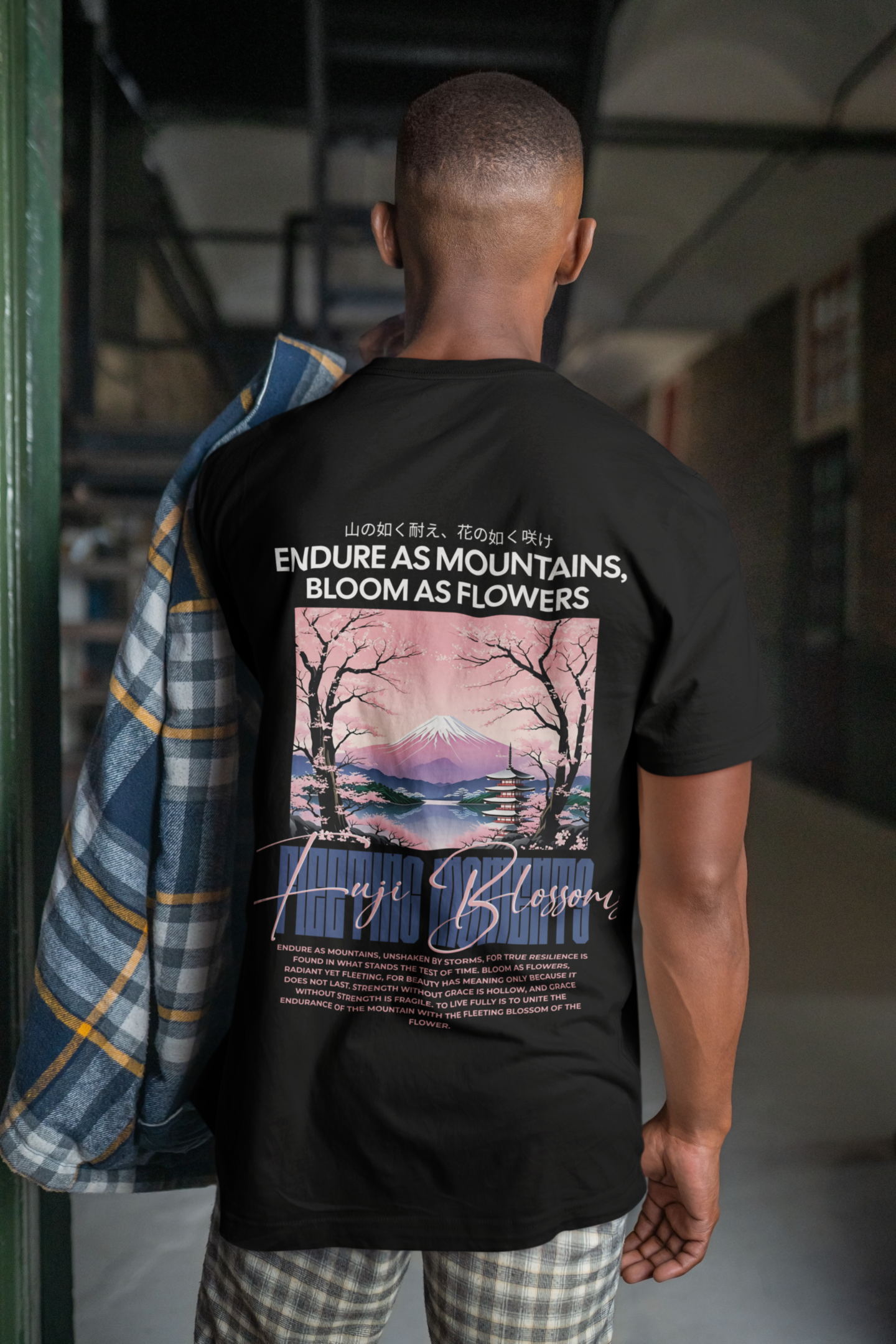 Fuji Blossoms Oversized Shirt