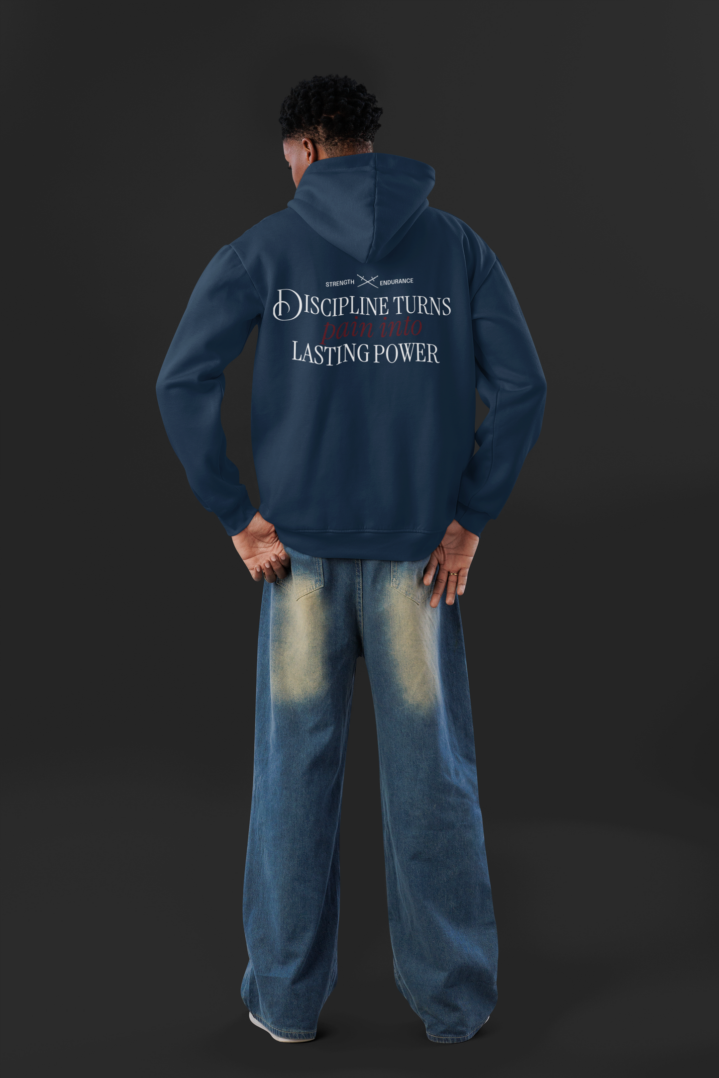Discipline Lasting Power Oversized Zipper Hoodie