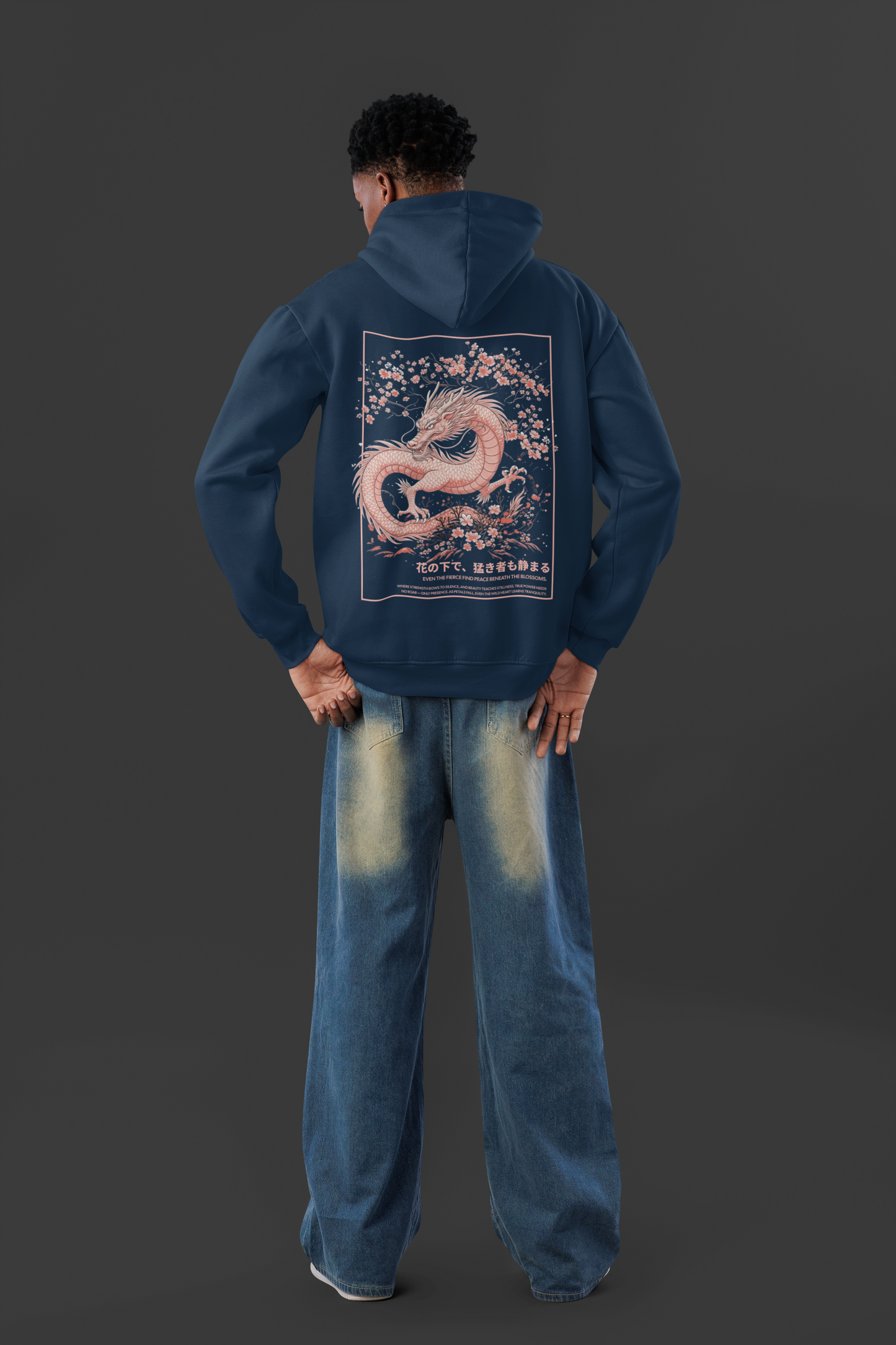 Beneath The Blossoms Oversized Zipper Hoodie