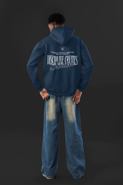 Discipline Creates Freedom Oversized Zipper Hoodie