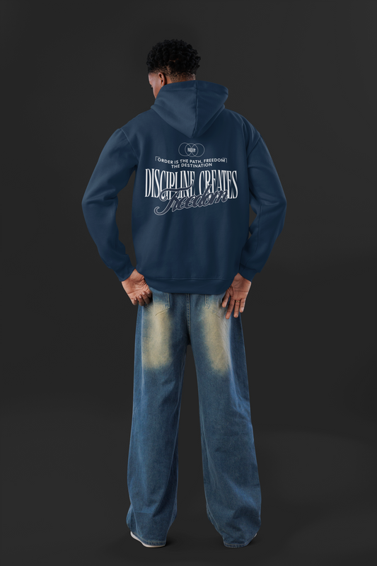 Discipline Creates Freedom Oversized Zipper Hoodie