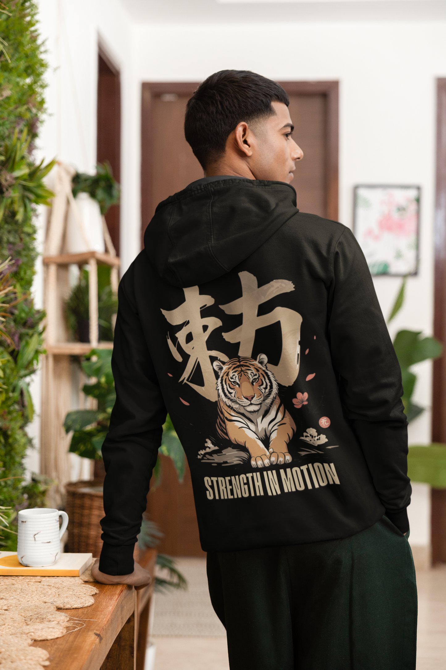 Strength in motion Oversized Zipper Hoodie