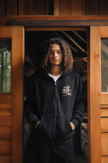 Walk with intention Oversized Zipper Hoodie