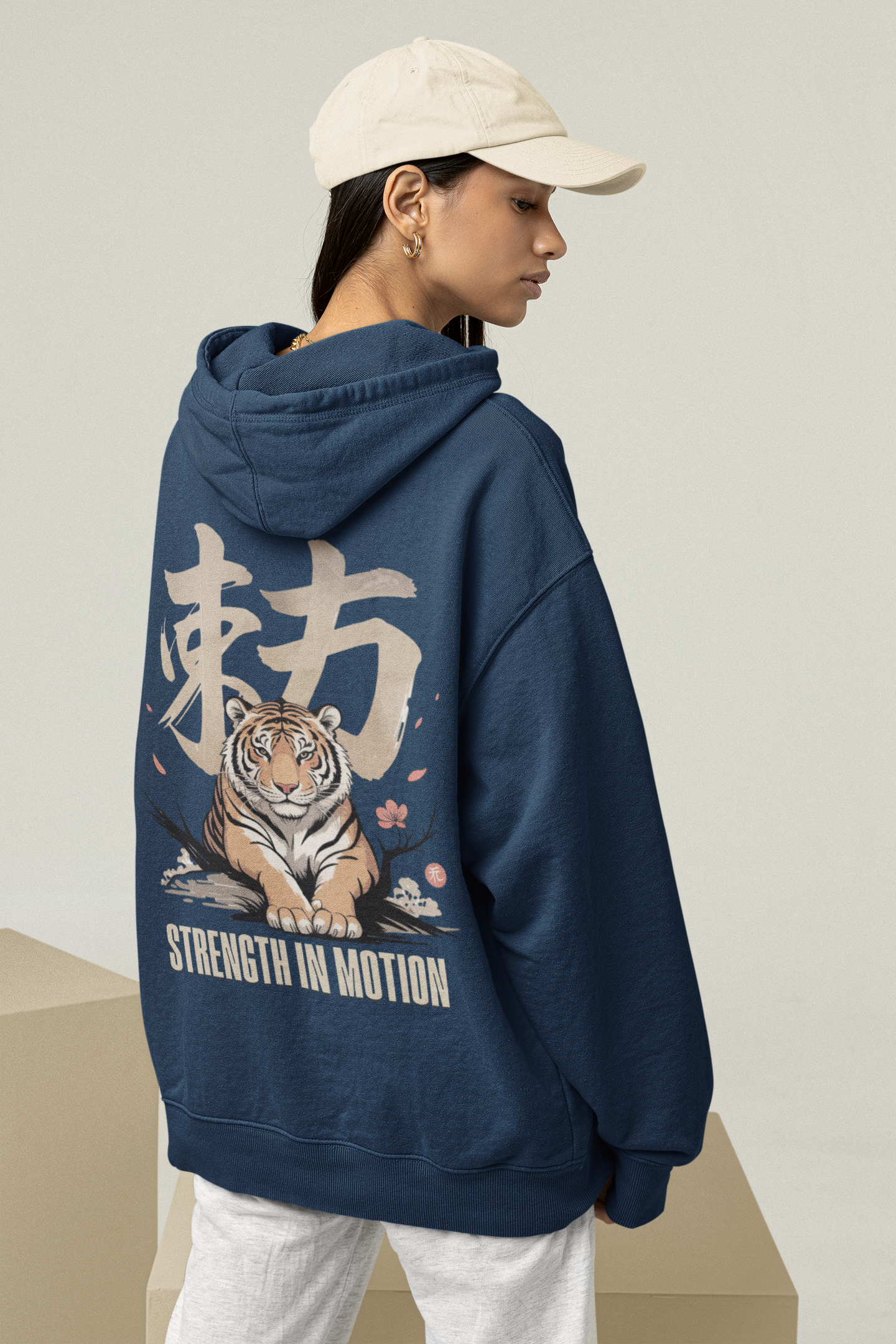 Strength in motion Oversized Zipper Hoodie