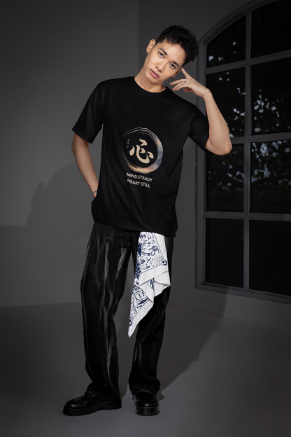 Mind steady Heart still Oversized Shirt